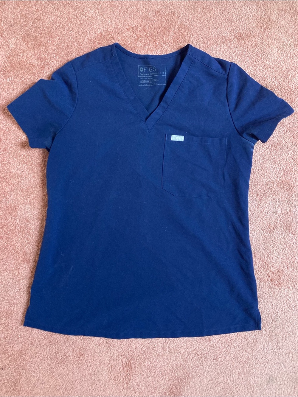 Figs Navy Blue Technical Collection Scrub Top